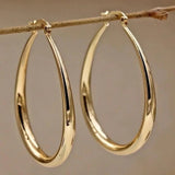 Boucles d'oreilles rétro en forme de hoop
