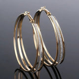 Boucles d'oreilles vintage dorées