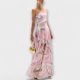 Tatum - Robe maxi sans manches en pastel époustouflante