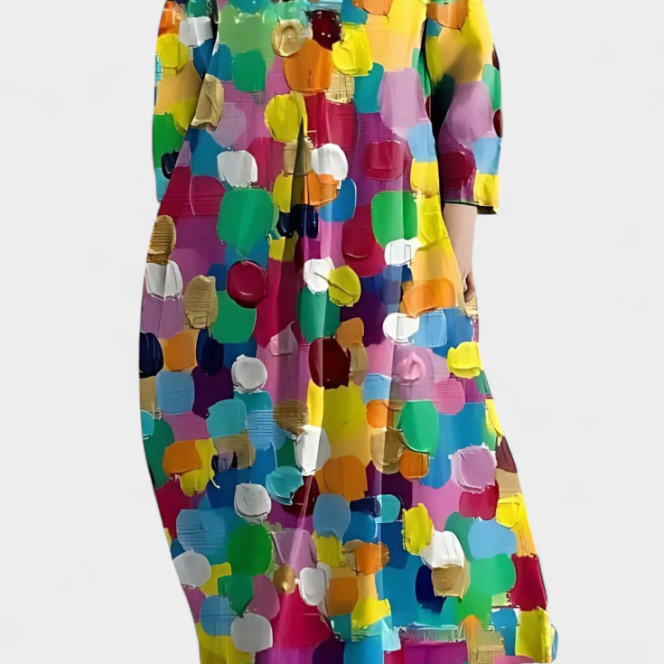 Ana - Robe fluide à motifs