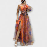 Minna – Robe maxi Amelie asymétrique