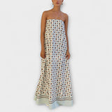 Hasel - Robe maxi géométrique unique à épaules dénudées