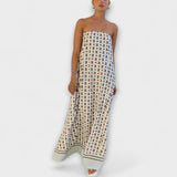 Hasel - Robe maxi géométrique unique à épaules dénudées