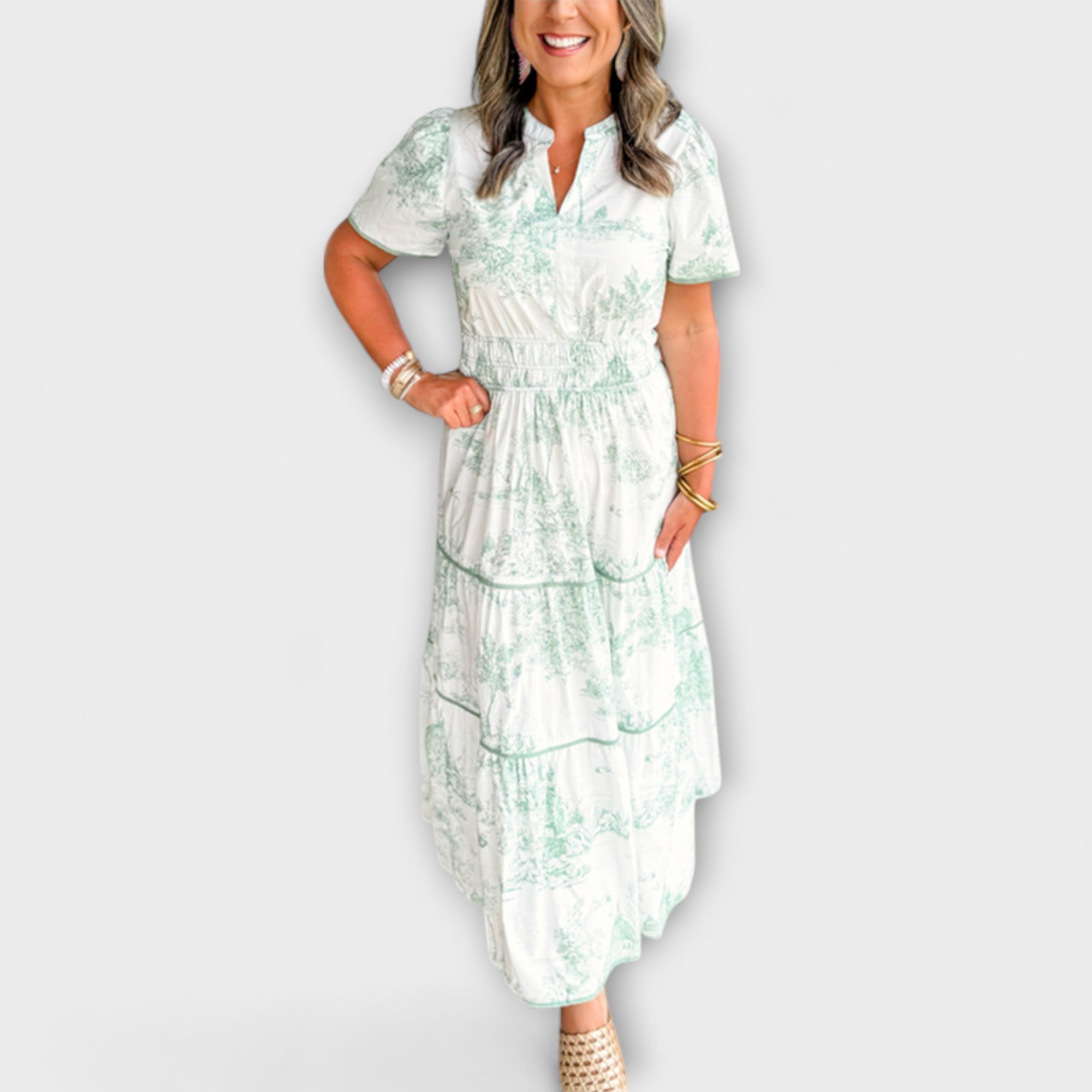 Eliza - Robe Maxi en Toile Intemporelle