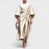 Robe longue en satin scintillant de luxe