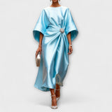 Robe longue en satin scintillant de luxe