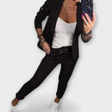 Malou - Ensemble coordonné composé d'un top, d'une veste et d'un pantalon