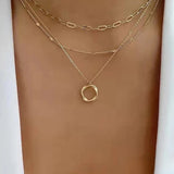Collier superposé doré rétro