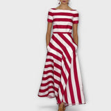 Janell - robe maxi rayée