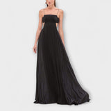 Mireille - Robe maxi fluide plissée avec découpes élégantes