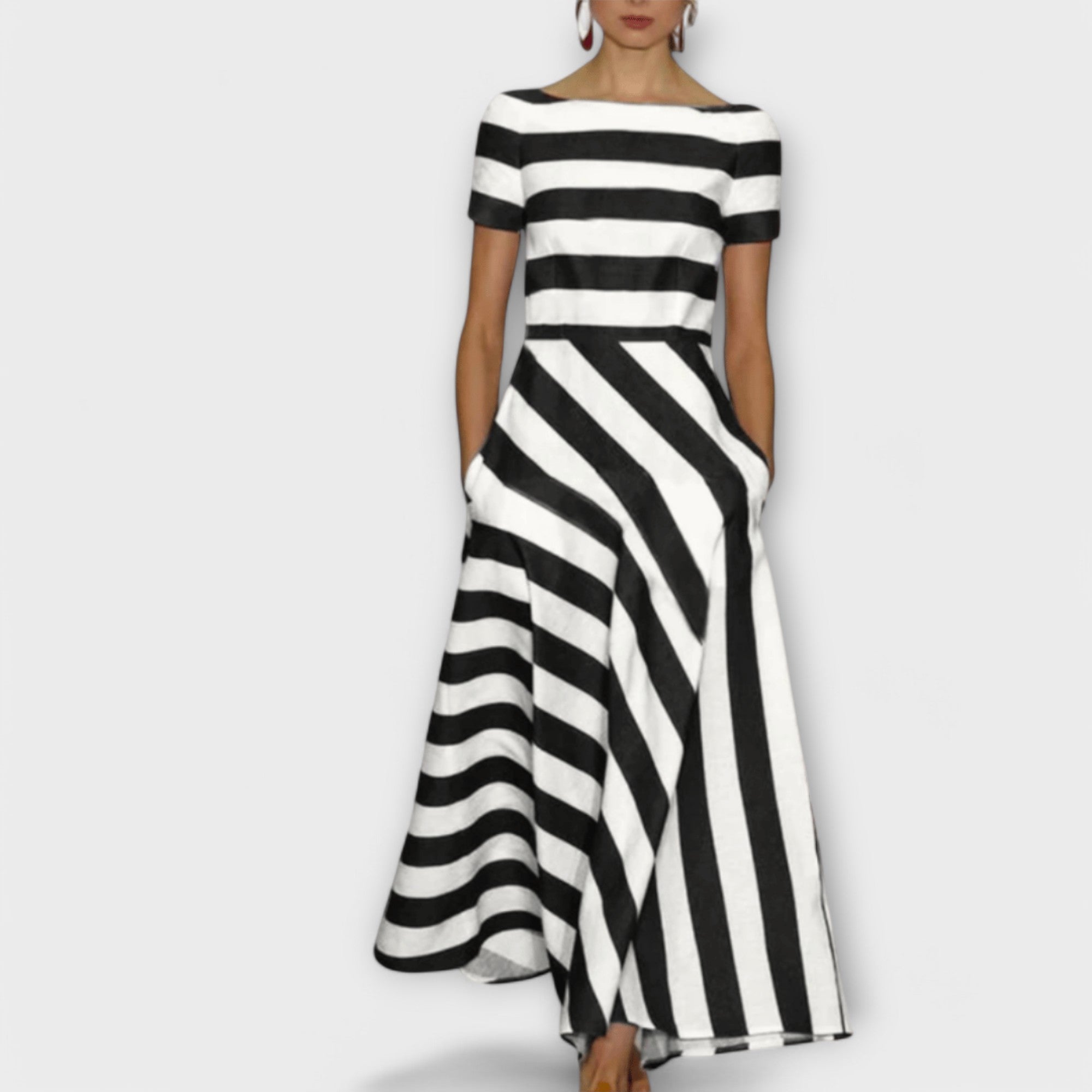 Janell - robe maxi rayée