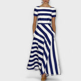Janell - robe maxi rayée