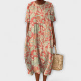 Thaleia – Robe midi au design vintage floral