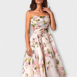 Robe Midi en Chiffon Élégante