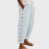Rea - Pantalon de loisirs rayé décontracté