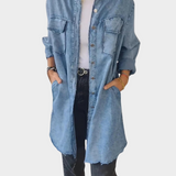 Chemise en jean avec col classique