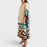 Elenora - Kaftan géométrique à coupe décontractée