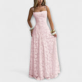 Emberly - Robe Maxikleid en Jacquard Élégante