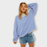 Marlene - Pull oversize rayé pour femmes