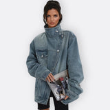 Sílvia - Veste vintage avec col asymétrique haut