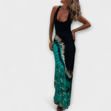 Livia - Robe maxi avec tie-dye ciel étoilé