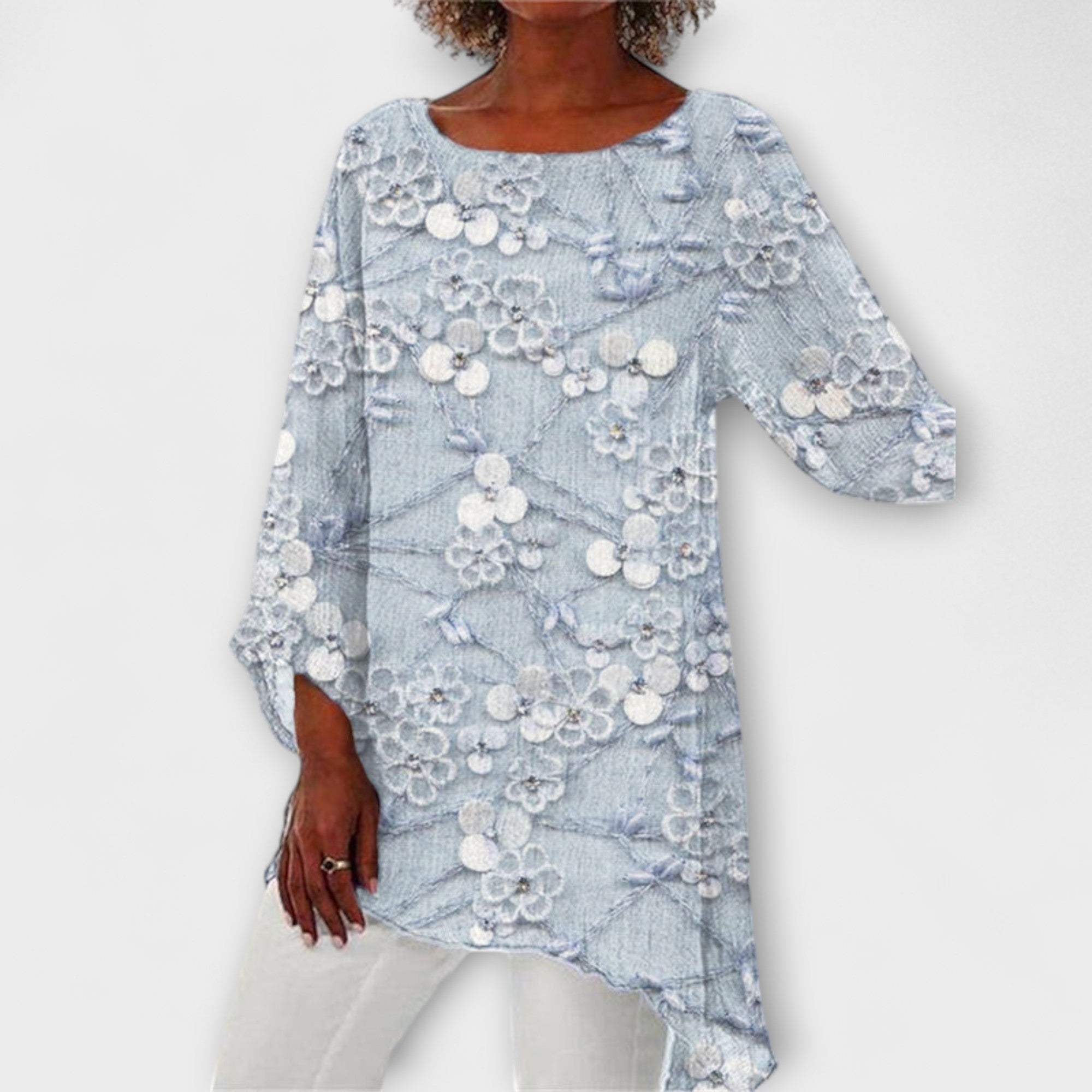 Harper - Blouse avec impression florale en cristal