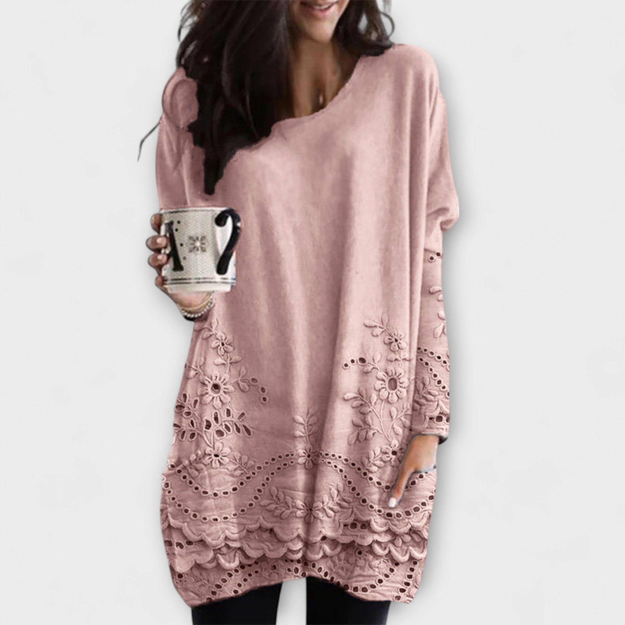 Riley – Pull Imprimé Avec Broderie