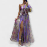 Minna – Robe maxi Amelie asymétrique
