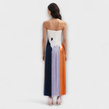 Été - Robe colorblock chic avec des franges tendance