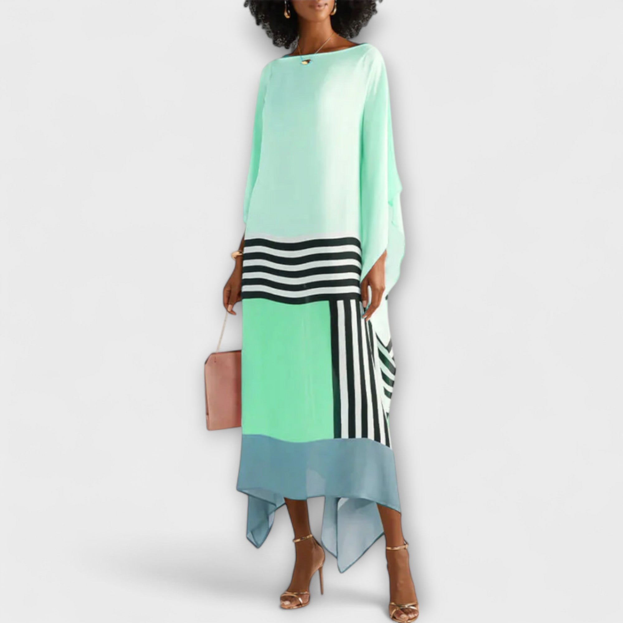 Elenora - Kaftan géométrique à coupe décontractée