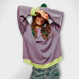 Marlene - Pull oversize rayé pour femmes