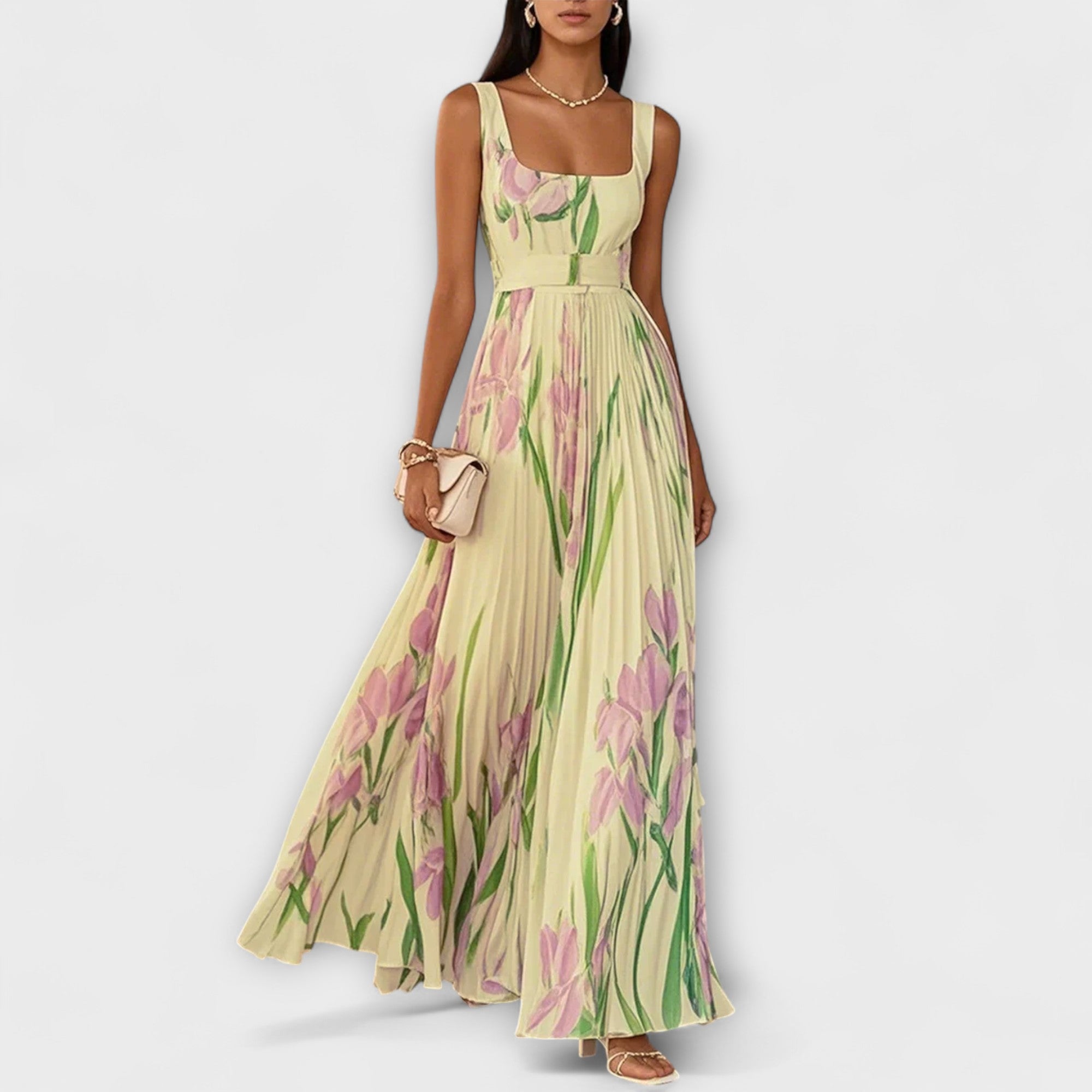 Pénélope - Robe maxi en chiffon