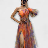 Minna – Robe maxi Amelie asymétrique
