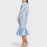 Freya - Robe midi élégante en dentelle florale