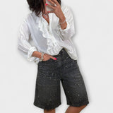 Amaris - Shorts Bermuda avec des embellissements en strass