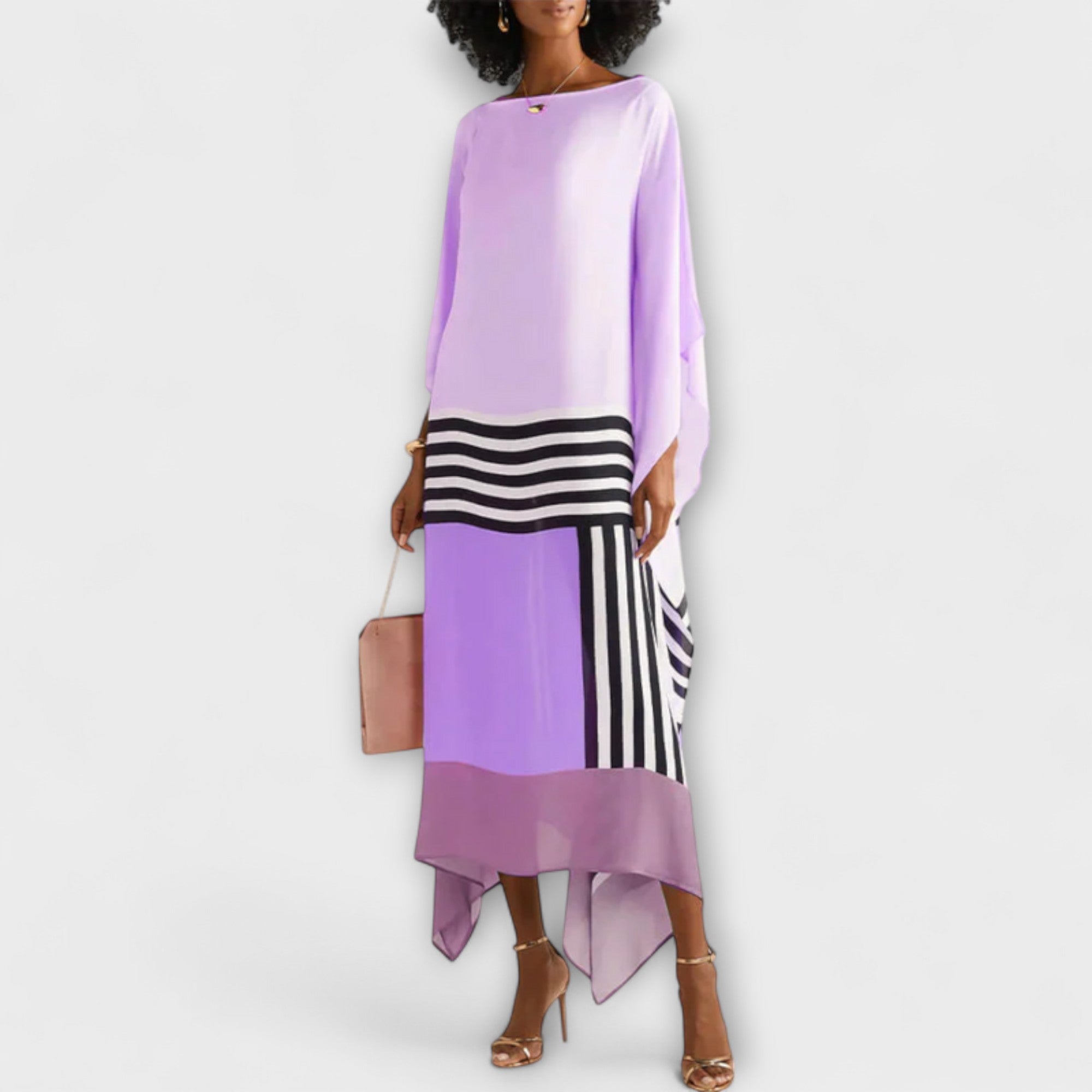 Elenora - Kaftan géométrique à coupe décontractée