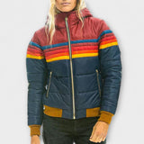 Roswitha - Parka rétro pour femmes avec capuche en fausse fourrure