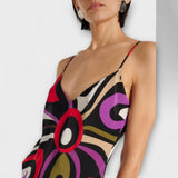 Daphne - Robe Maxi en Imprimé Marbre