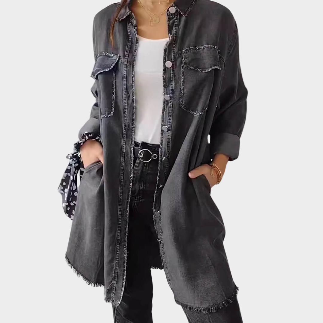 Chemise en jean avec col classique
