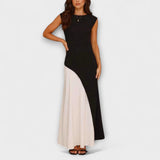 Isabel - Robe taille bloc monochrome