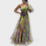 Minna – Robe maxi Amelie asymétrique