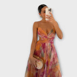 Robe Maxi Annai en Maille - Élégante et Sculptante