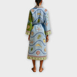 Jule - Robe midi en twill imprimée avec ceinture