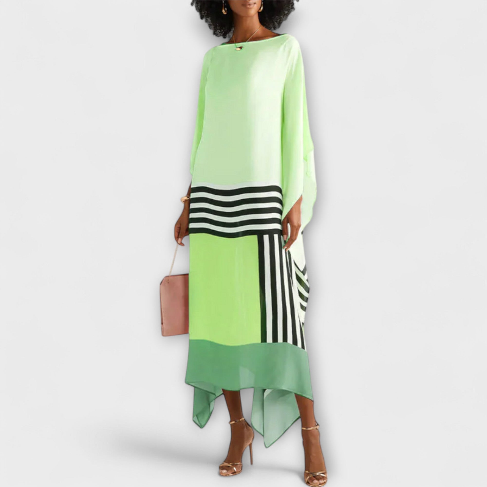 Elenora - Kaftan géométrique à coupe décontractée
