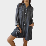 Chemise en jean avec col classique