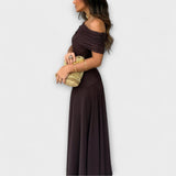 Meadow - Toledo Robe Maxi en Maille à Épaule Unique