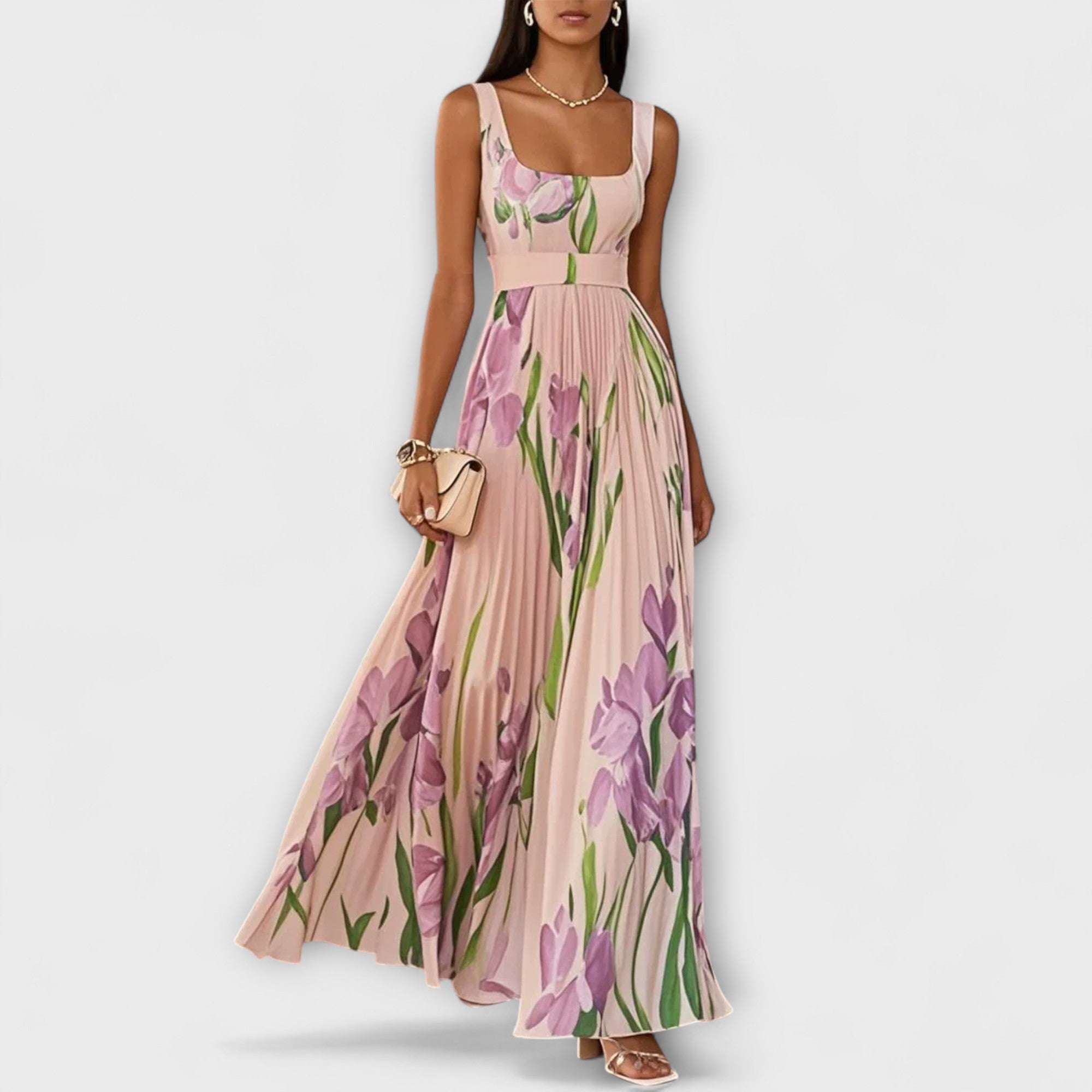 Pénélope - Robe maxi en chiffon