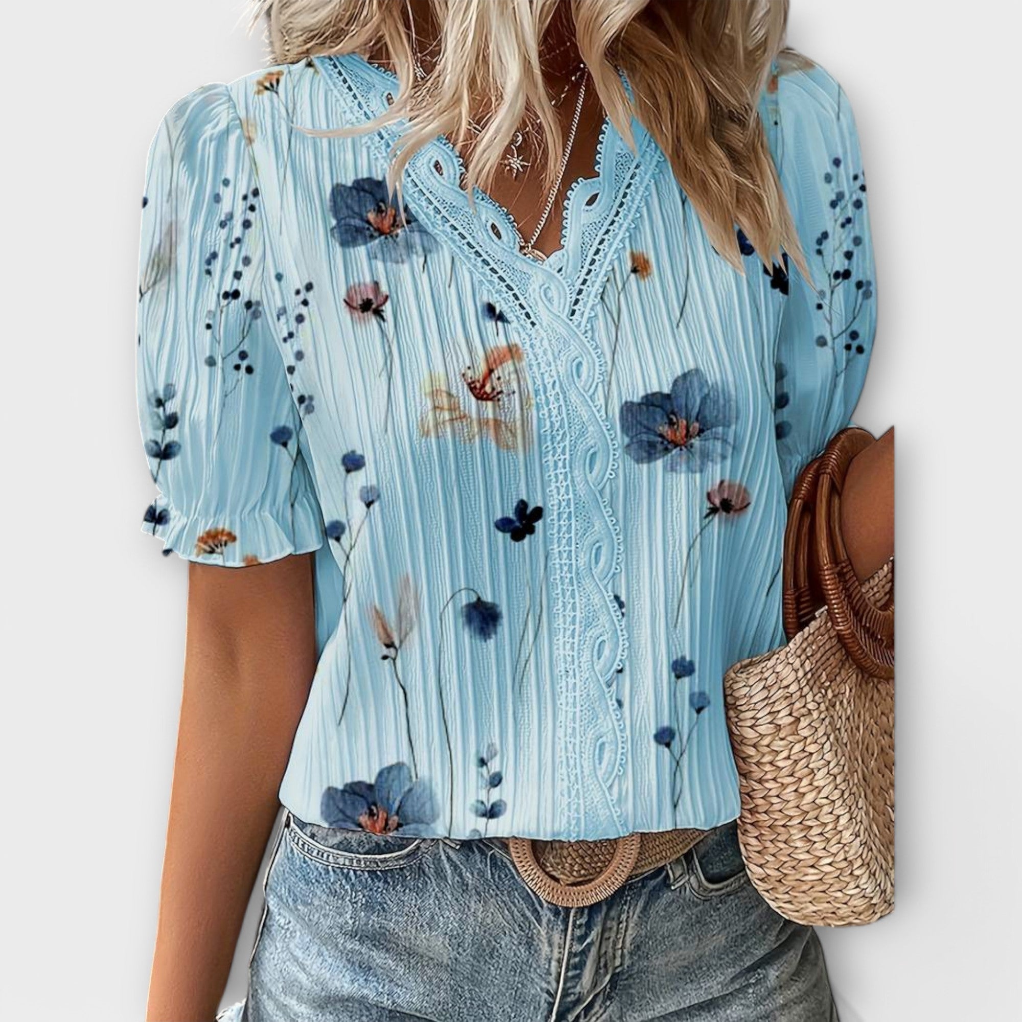 Emily - Blouse à col en V tendance
