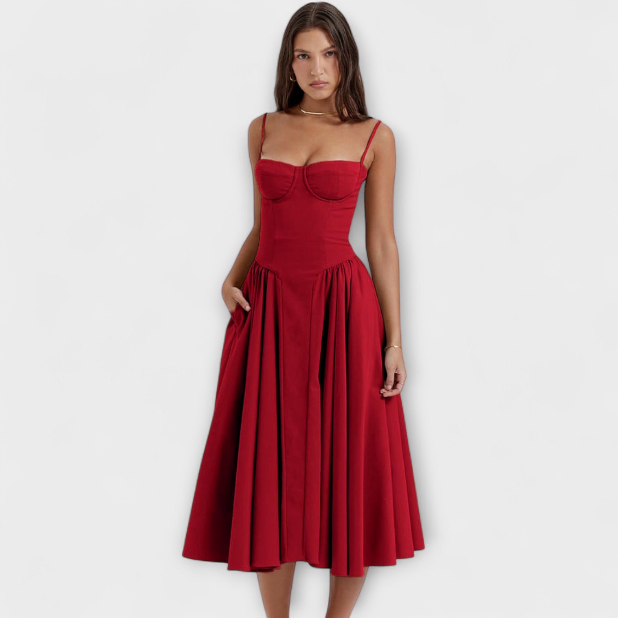Rosalie - Robe corset sans manches raffinée