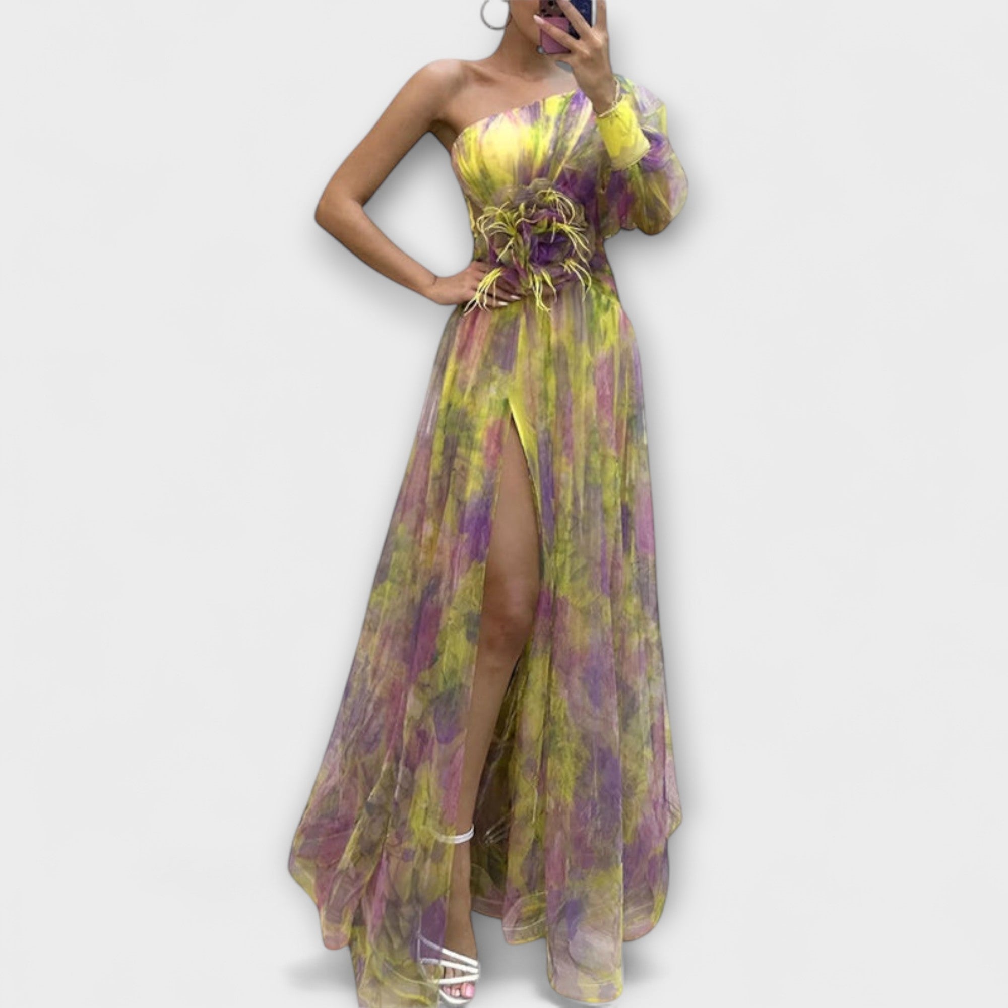 Minna – Robe maxi Amelie asymétrique